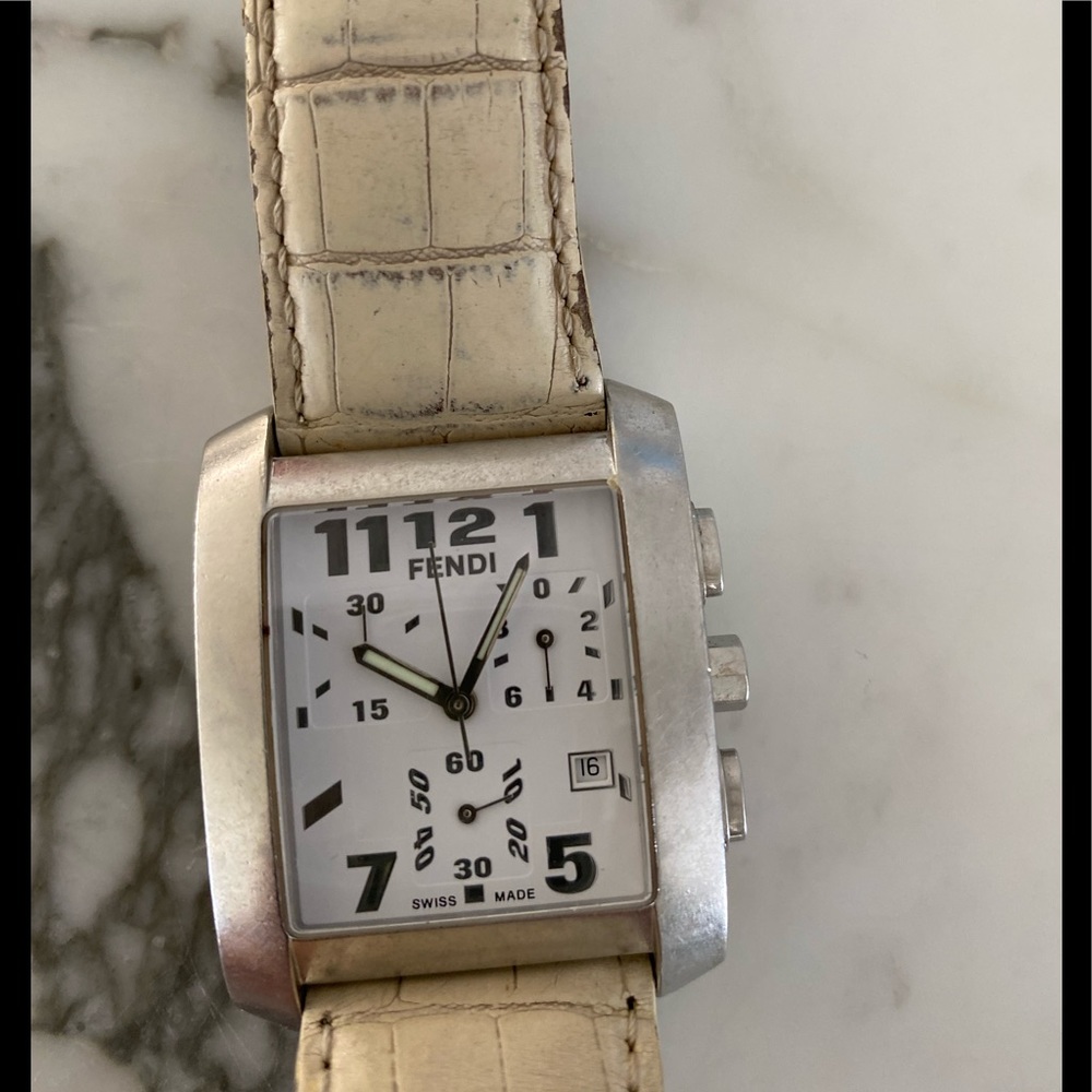 White Fendi watch